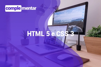 Banner do curso gratuito: HTML 5 e CSS 3