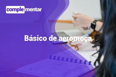 Banner do curso gratuito: Básico de Aeromoça
